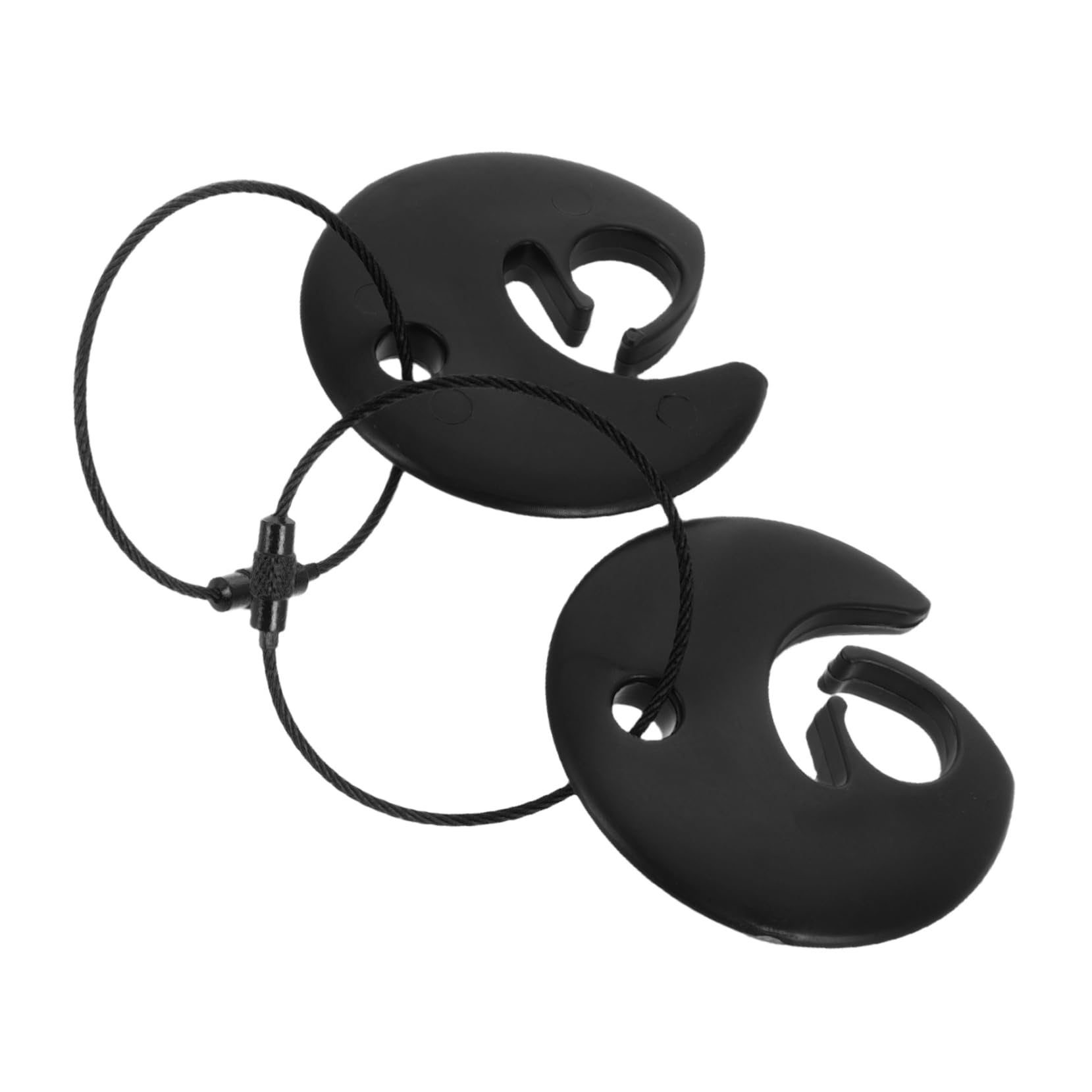 Happyyami 2pcs Button Portable Disc Holder Flying Disc Hook Holder Exercise Disc Holder Plastic Disc Clip Flying Disc Holder Outdoor Flying Disc Clamp Portable Disc Clamp Black