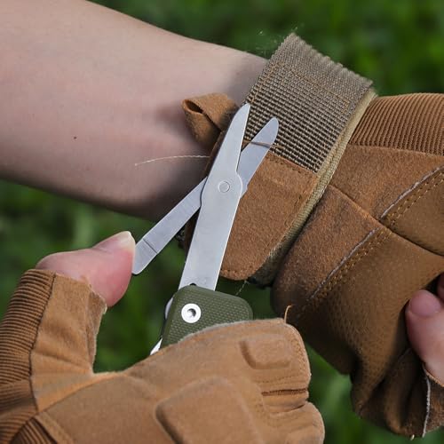 Image of ROXON S503G 9 in 1 Mini Multi Tool EDC Pocket Knife Multitool with G10 Handle,Scissors,Screwdriver,Threader,Awl, Flat Screwdriver,Ruler,Tweezers for Outdoors Fishing Camping,Gifts for Men (Green)