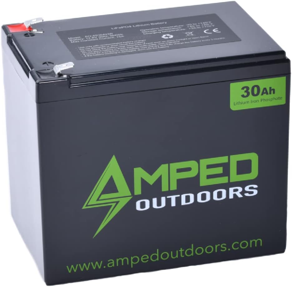 AMPED Outdoors Lithium Battery (30AH Wide)