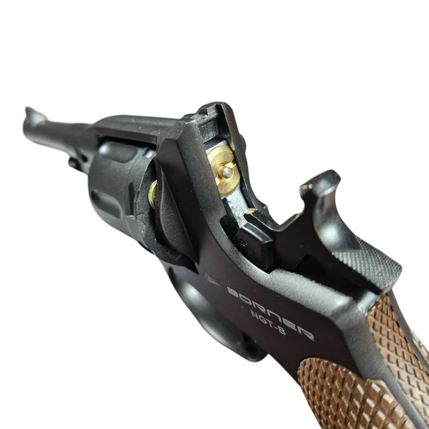 Revólver Borner NGT Black balines (4,5mm) | Pack Pistola de balines (Caja de balines + maletín + 5 Cargas). Arma de Aire comprimido Calibre 4,5mm