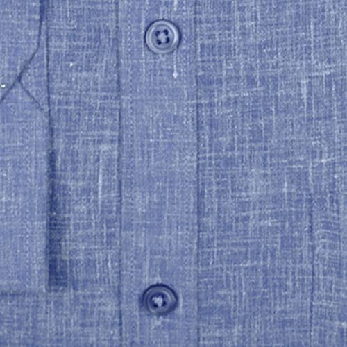 Image of ACCOX Men's Full /Long Sleeves Formal Regular Fit Cotton Linen Plain Shirt -GCRFS28