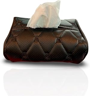 Car Leather Tissue Holder for Car Back Seat Headrest Hanging Tissue Boxes Holder Case Multi-use Car Tissue Paper Holder-Black- Created by Makeover
