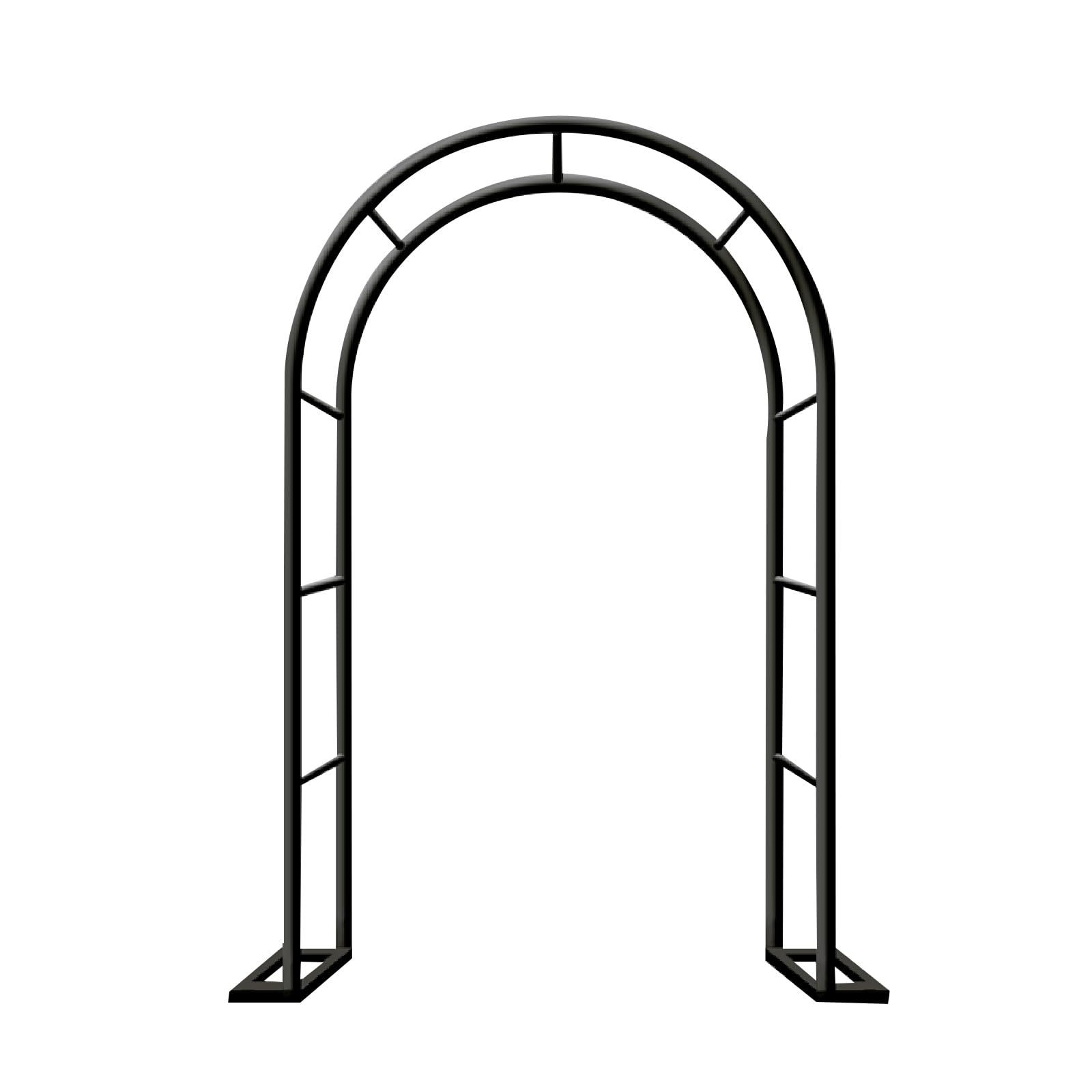 Arche de jardin en fer noir 280x40x250 cm pour plantes