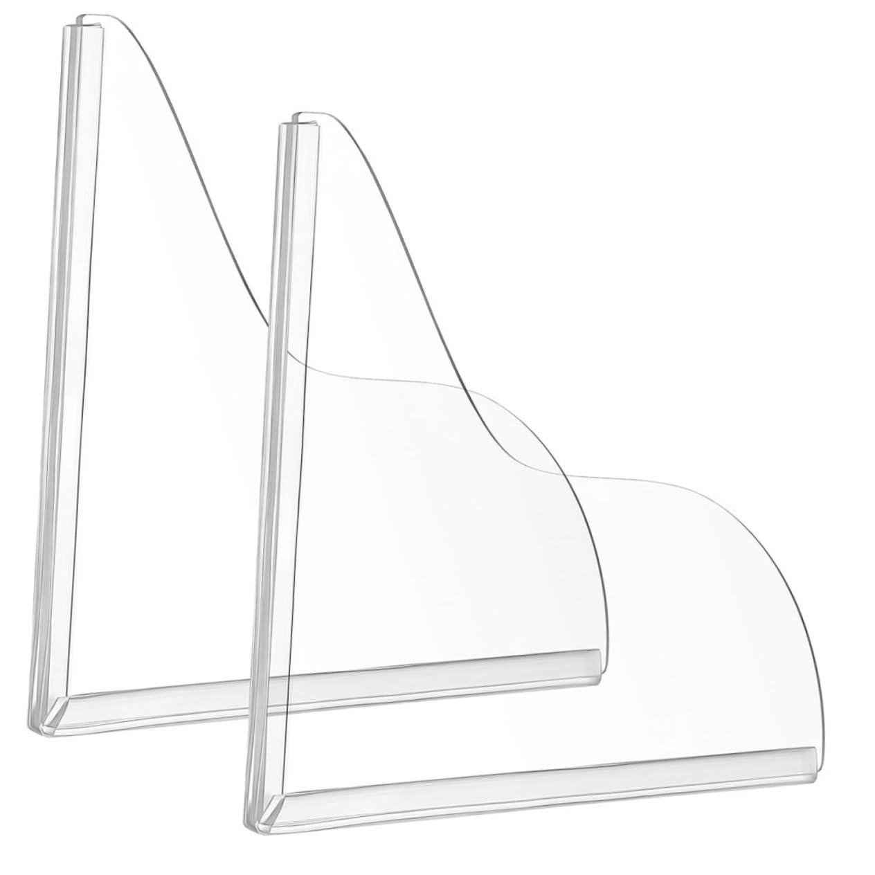 FONDOTIN 2Pcs Shower Acrylic Water Barrier with Rounded Edges for Bathtubs Walk Showers Elegant Containment