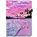 Universal 10 10.1 Inch Android Tablet Case, Dluggs 360 Degree Rotating Multi-Angle Viewing Stand Universal Case Cover for 10 10.1 and All 9.5-10.5 Inch Tablet, Dusk Beach