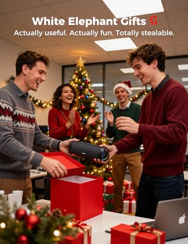 Bluetooth Speaker Gifts for Men: Portable Wireless, IPX5 Waterproof, White Elephant Gifts for Adults, Stocking Stuffers for Teens Boy Girl, Up to... - Image 6