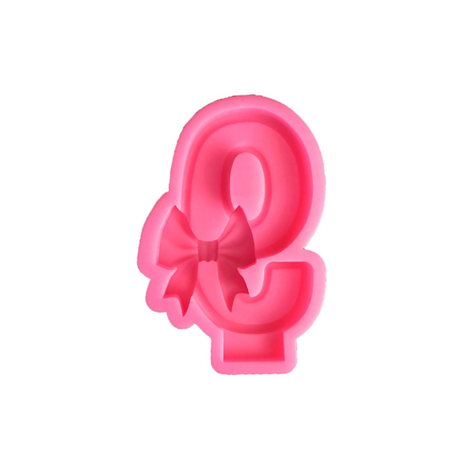 Buxuaaaa Bowknot Soap Silicone Molds Bow Number Mold Art Craft Molds Baking Soap Chocolate Decor Bowknot Silicone Bow Number Baking for Cake Chocolate