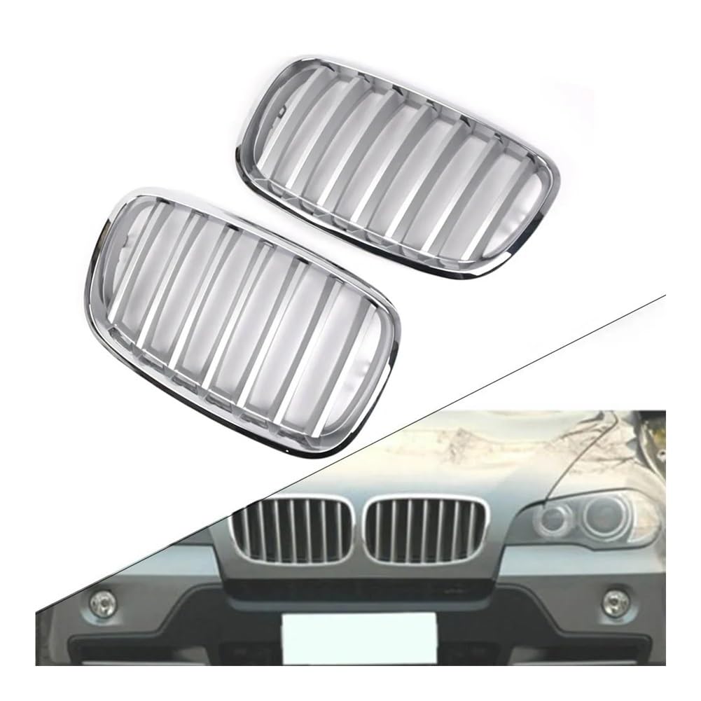 Parrilla delantera capó Rejilla delantera de riñón para coche, accesorios malla para parrilla para E70 E71 X5 X6 2008-2013