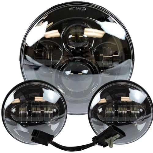 Phare moto 7 Led pour rouler de nuit en Softail Fat Boy et Touring en sécurité