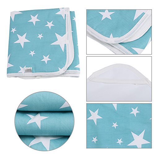 Huhushop Ultra-Soft Large Washable Baby Changing Pad Mats Baby Cotton Urine Mat Diaper Nappy Bedding Changing Cover Pad Disposable Sanitary Baby Infant Toddler Diaper Liners Covers(#C Dream Stars)