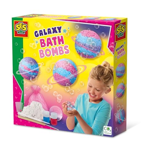 SES Creative 14769 - Galaxy-Badebomben Selber Machen - DIY Badebomben Set für Kinder ab 8 Jahren - Spaß & Wissenschaft