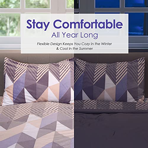 Nelaukoko Twin Comforter Set, 68X88 Inches All Seasons Lightwight And Soft Single Striped Bedding Comforter Set, Single Down Alternative Comforter With 1 Standard Size Pillow Sham #TOP3