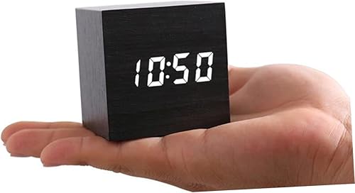 Miniatura 9 de Holibanna Linternas decorativas Buda Premium Material Reloj despertador digital Reloj digital Reloj de madera Reloj de madera Reloj despertador