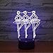 Produktbild 3D Optical Illusion Schreibtischlampe mit 7 Farben Walzer Tango Slow Foxtrot Quick Step Rumba 7 Farben 3D Nachtlichter für Kinder Touch USB Tischlampe Nachtlicht (ZYJHD)