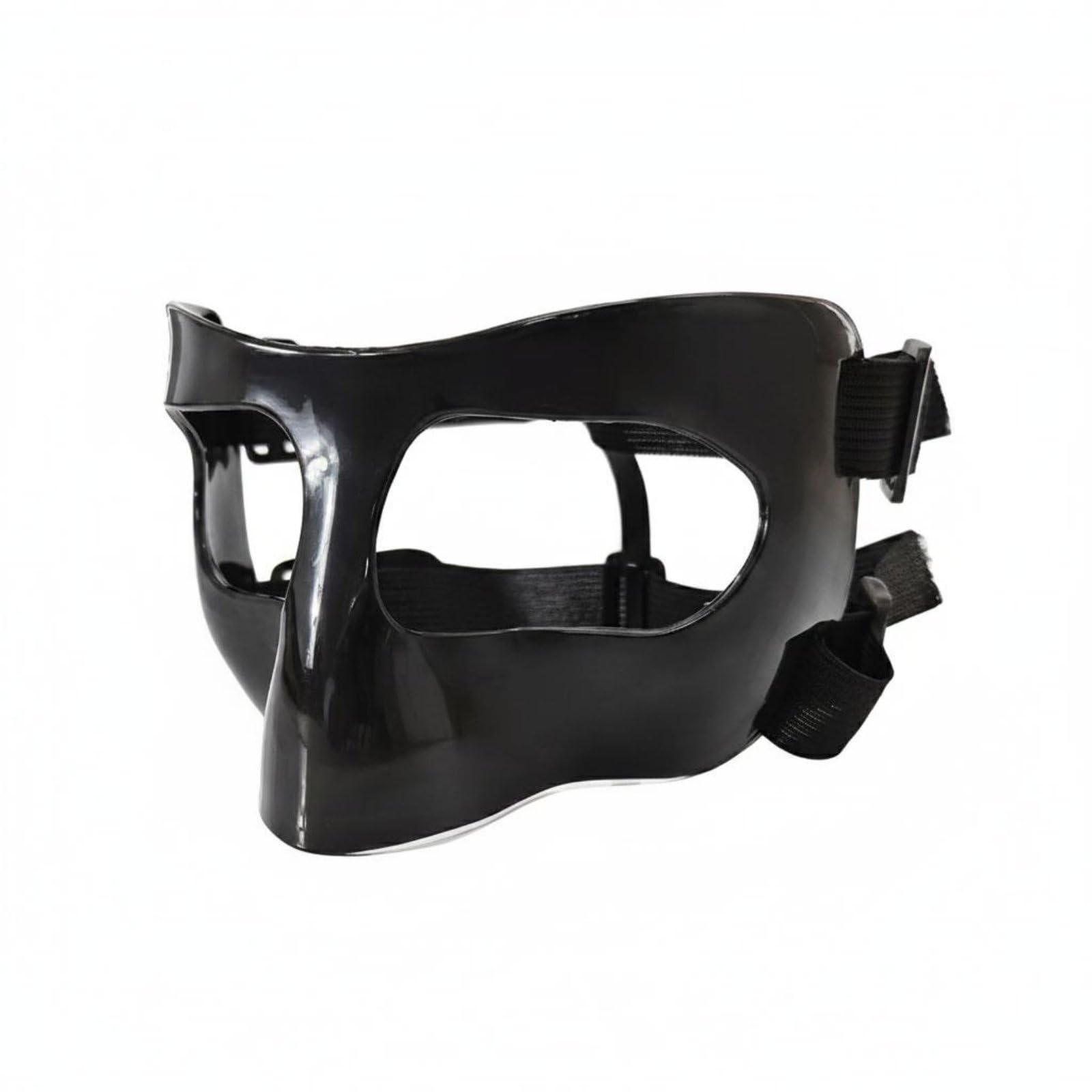 Shock Absorbing Sponge Pads Basketball Safety Face Mask Lightweight Basketball Face Mask Adjustable Matte Nose Guard Scratch-Resistant for Adults, Football, Black-picture-25