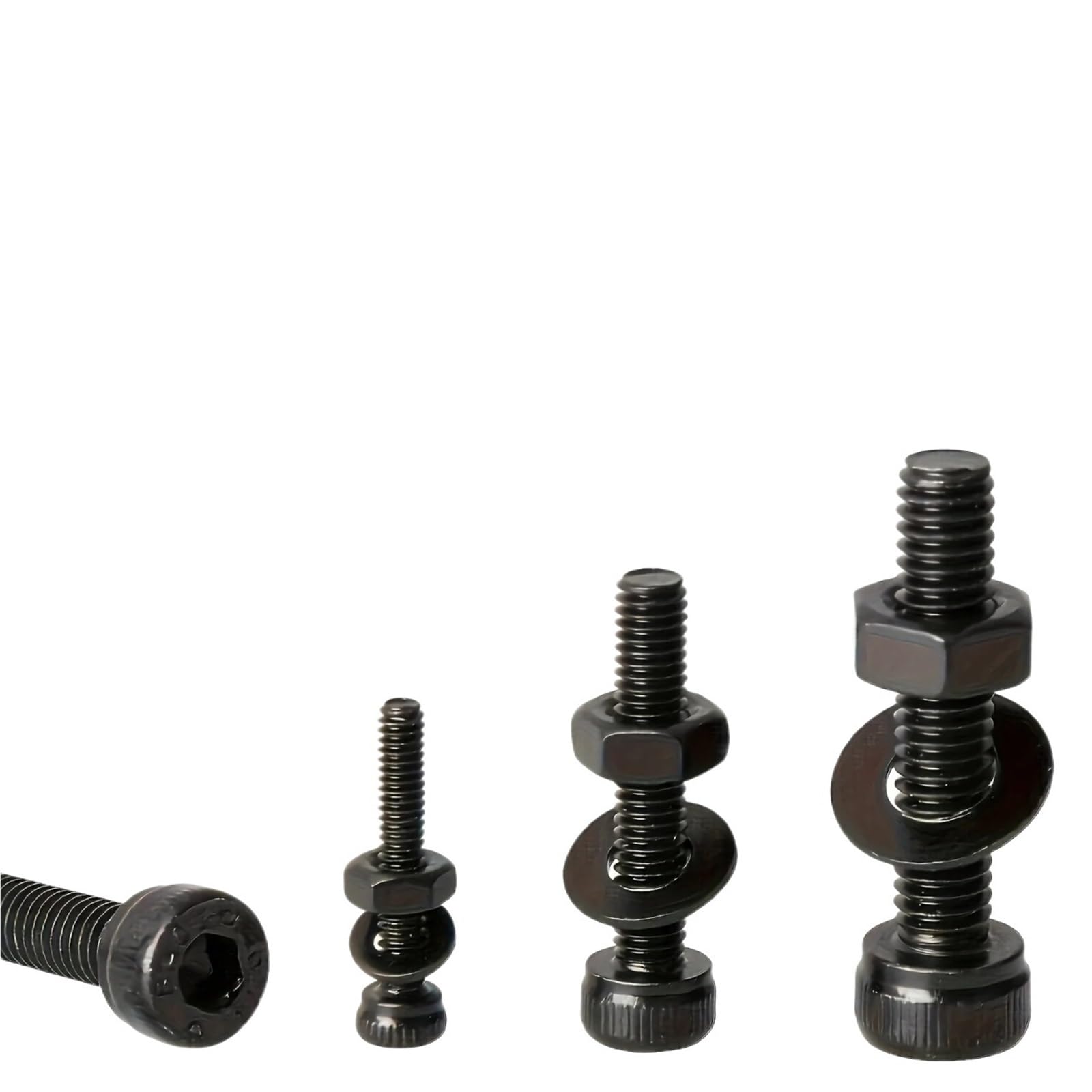 Vis Boulons Et Écrous Kit Assortiment de boulons et écrous métriques M2 M3 M4, 1260 pièces, 21 tailles 4MM à 30MM, Kit en acier allié 12.9