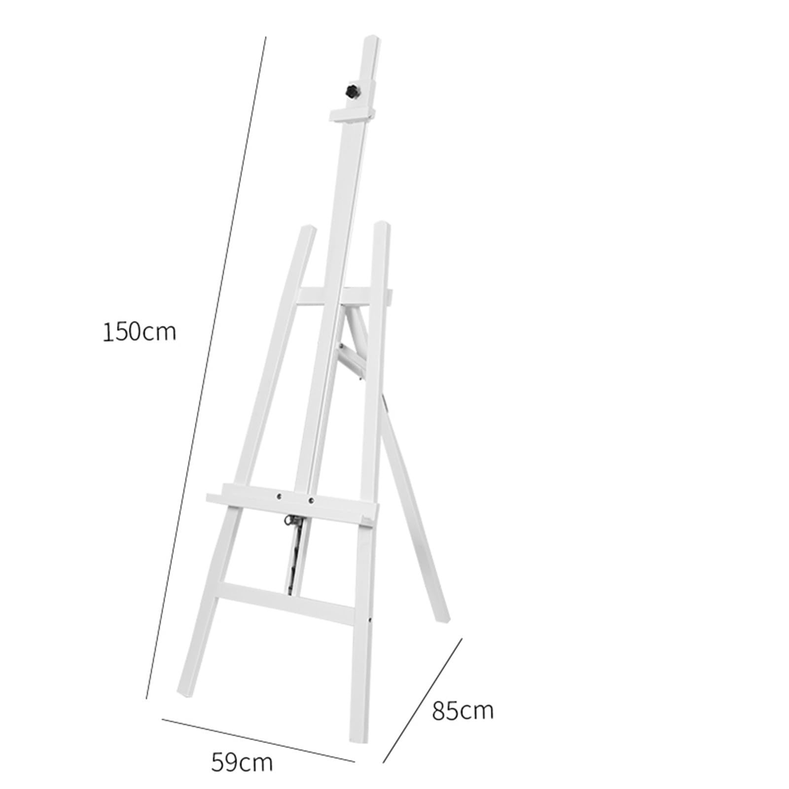 Chevalet d'affichage de mariage, porte-affiche, 150/175 cm de haut, chevalet pliable portable en bois avec cadre en A (D 175 cm)