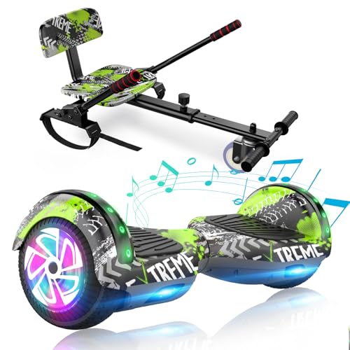 UNI-SUN Scooter Seat Attachment, Scooter with Go Kart for Kids Boys Girls Adults, with Corlorful LED Lights, Bluetooth