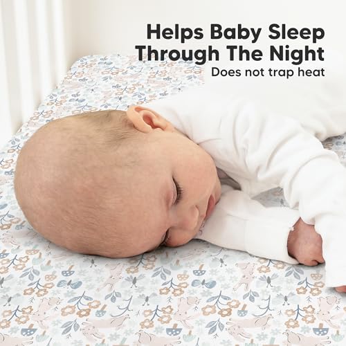 Image of KeaBabies 2-pk Organic Cotton Crib Sheets for Boys Girls 52x28 (Prairie) | Fitted Crib Mattress Sheet Neutral, Breathable Cover for Baby Bed Set, Toddler Mattress, Soft & Cute Prints