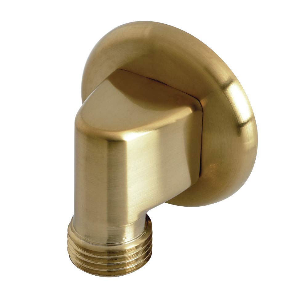 Kingston Brass K173A7 Shower Scape Wall Mount Supply Elbow, Brushed Brass, 2" Diameter Flange