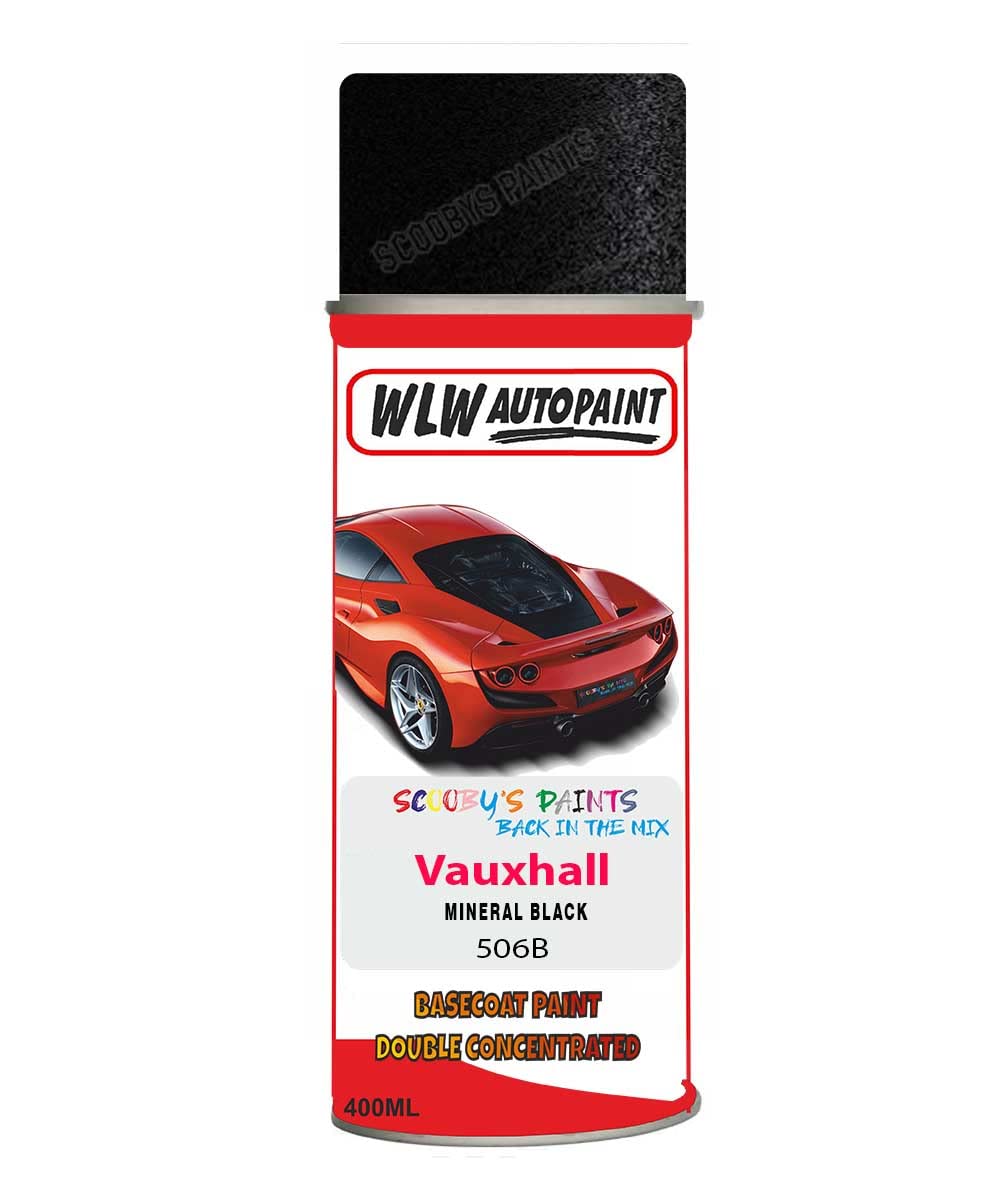 Basecoat Aerosol Spray Paint For Vauxhall Mokka X Mineral Black 2017-2019 Code 506B