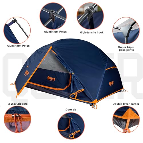Carpa para 2 Personas con Carrito Plegable para Camping miniatura 2