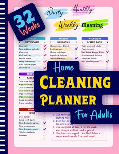 Home Cleaning Planner For Adults: Your Ultimate...