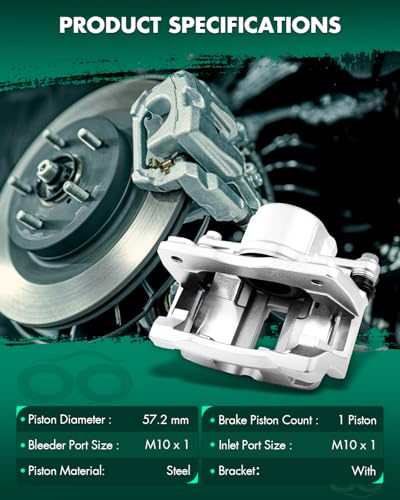 Image of SCITOO Front Driver & Passenger Side Disc Brake Calipers 18-B4882 18-B4883 Compatible For Chrysler For PT Cruiser 2003-2009,For Dodge For Neon 2003-2005,With Bracket 2PCS