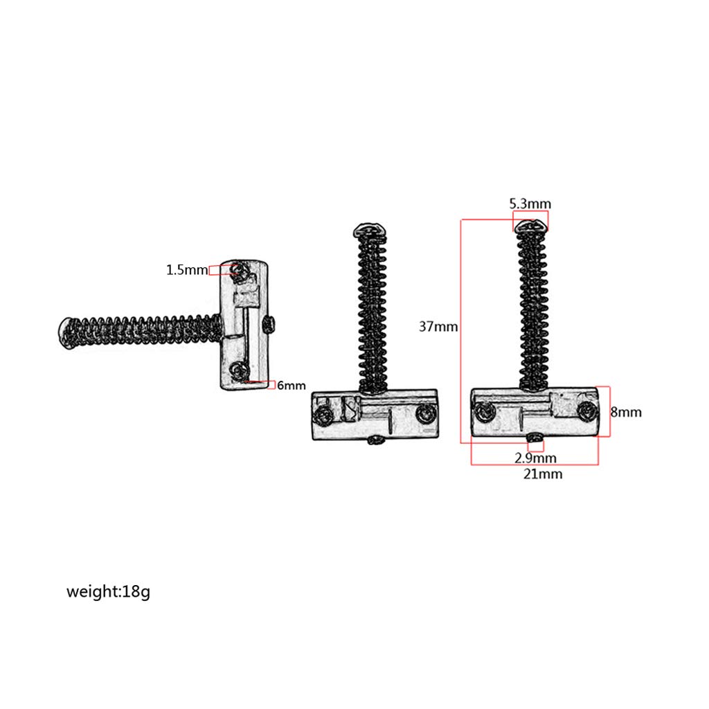 Alnicov Zestaw mosiężnych siodełek kompensujących do mostka gitarowego (3 sztuki) - 10,8 mm siodełko typu barrel do gitary elektrycznej Telecaster w stylu Tele