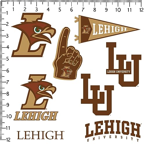 Image of Lehigh University 8ct Vinyl Large Deluxe Stickers Variety Pack - Laptop, Water Bottle, Scrapbooking, Tablet, Skateboard, Indoor /Outdoor - Set of 8