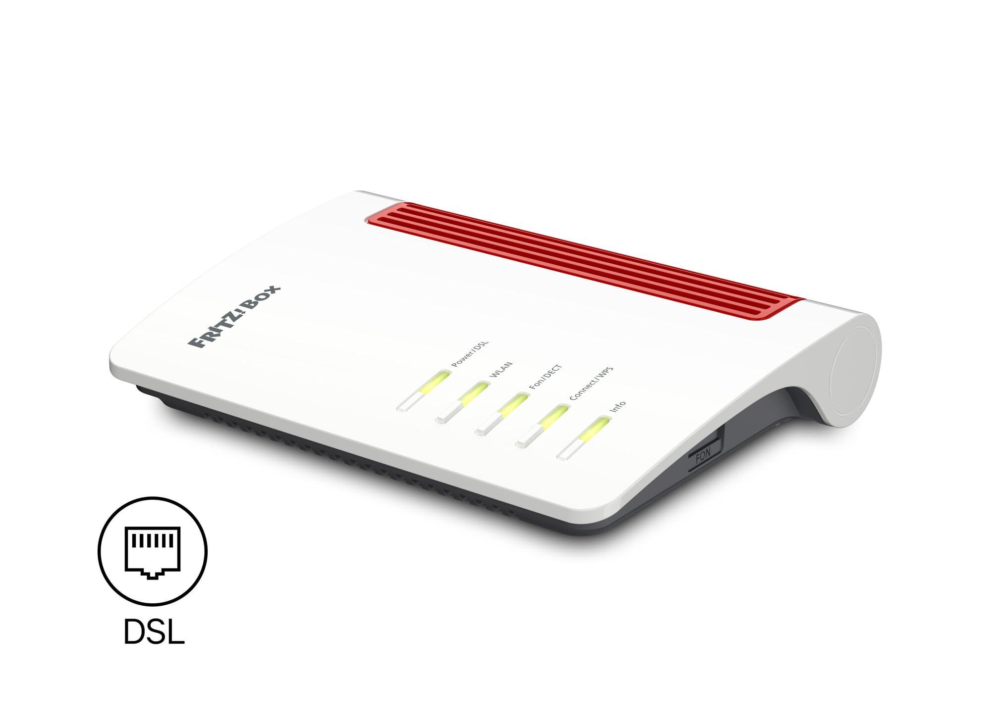 FRITZ! Box 7630 | DSL Router | Wi-Fi 7 bis zu 3,6 Gbit/s | Wi-Fi Mesh Netzwerk | höchster Sicherheitsstandard | Steuergerät für Telefonie und Smart Home | Einfache Einrichtung | Made in Europe