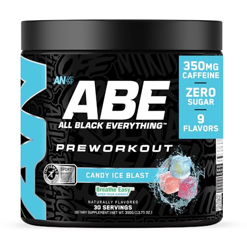 Image of All Black Everything Pre-Workout Powder | Preworkout Energy Drink Mix | 350mg Caffeine | Beta Alanine & Citrulline | Energy Supplement for Men & Women | Candy Ice Blast | 30 Servings