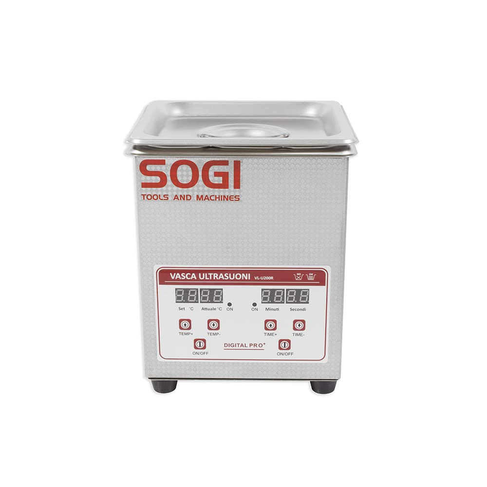 SOGI VL-U200R Vasca lava pezzi ultrasuoni riscaldata 2L - 60 W