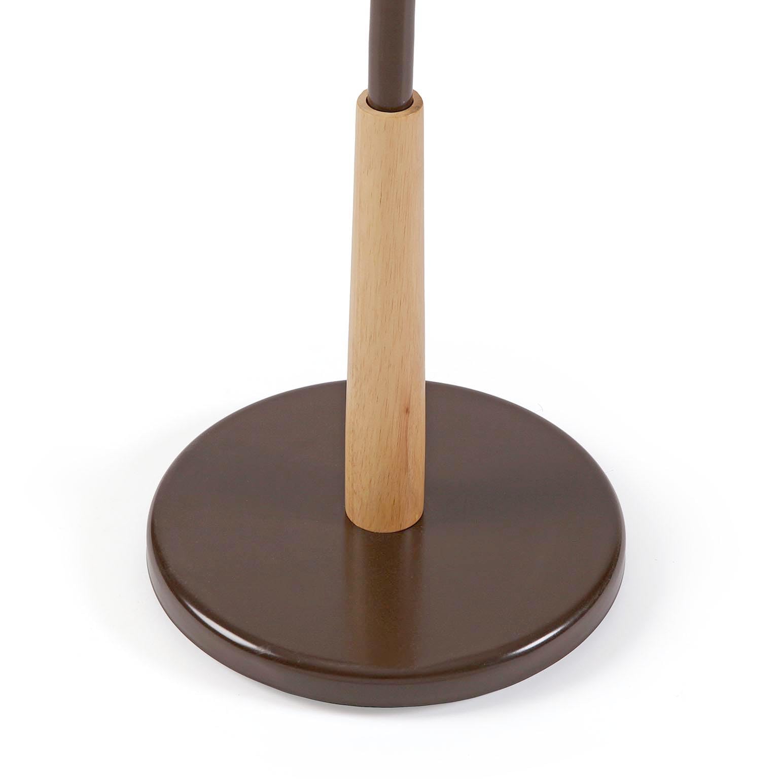 Versa Swindon Minimalistyczny wieszak na ubrania z 9 haczykami lub wieszakami na ubrania lub torby do przedpokoju, wymiary (wys. x szer. x gł.) 180 x 30 x 30 cm, metal, brąz