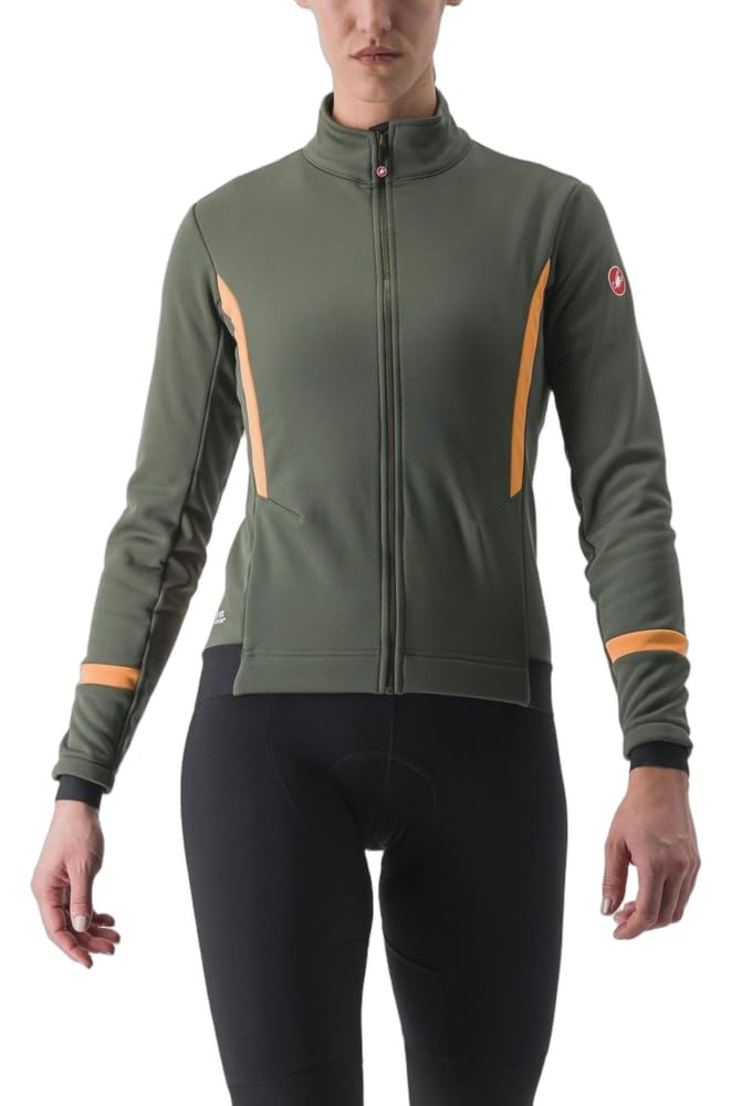 CASTELLI 4522542-075 DINAMICA 2 JACKET Jacket Women's MILITARY GREEN/MELON Size L
