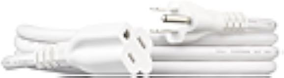 Amazon Basics Extension Cord, 6 Ft, 3 Prong Outlet Extender, Indoor Extension Cord, 13 Amps, 125V, White