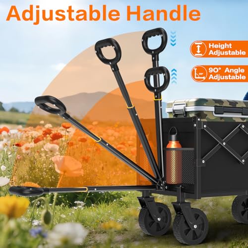 COZEER Wagons Carts Foldable, 120L Folding Heavy Duty Wagon with Wheels by COZEER - Used condition - Image 4