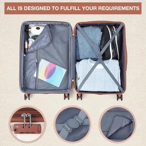 28in Hardside Carry On Luggage With Spinner Wheels, Suitcase Hardshell Expandable, Lightweight Luggage With Tsa Lock4