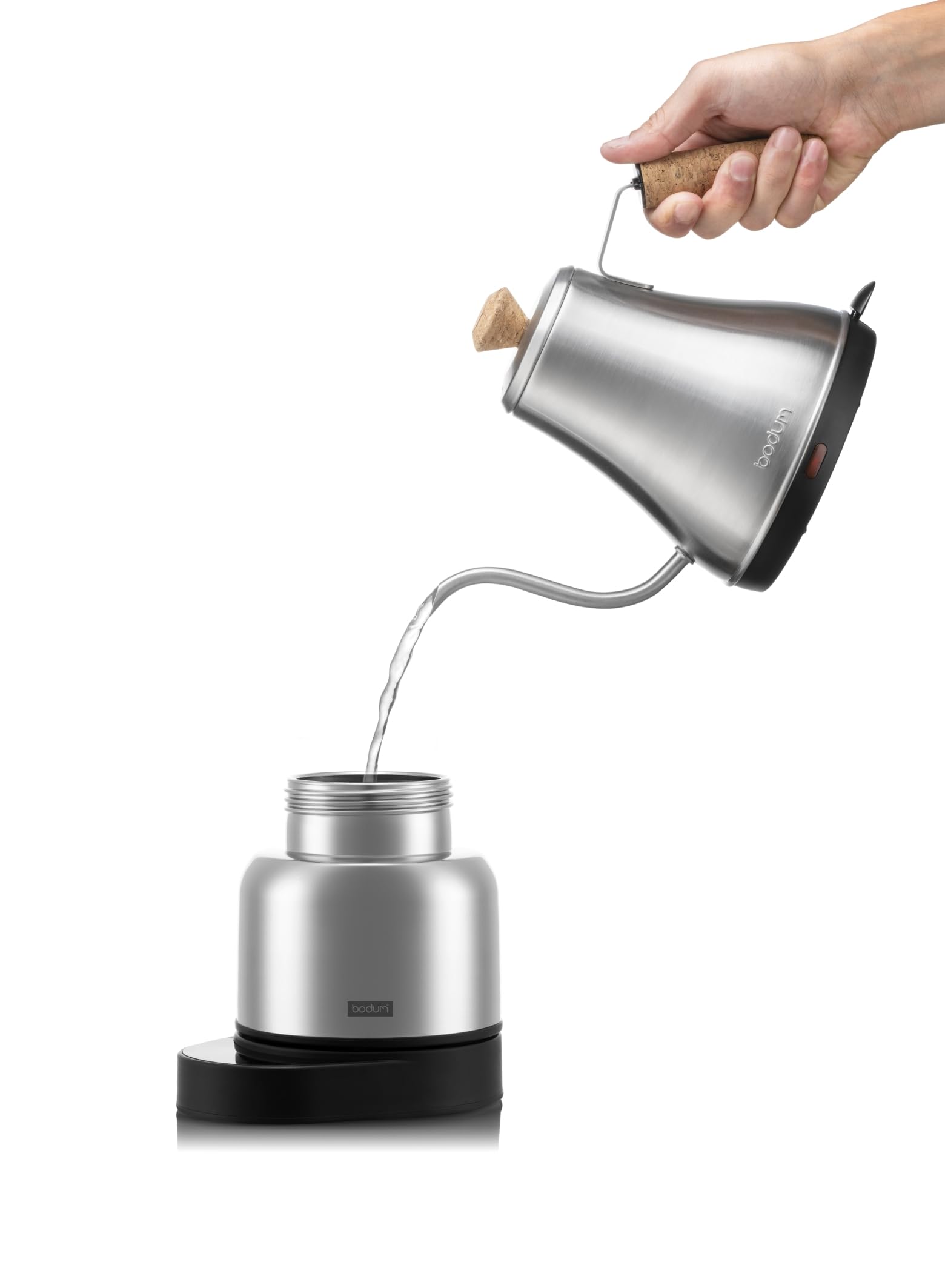 Bodum Chambord - Macchina per caffè espresso, 500 ml, caraffa in plastica con controllo Wi-Fi e timer programmabile, in acciaio inox lucido
