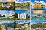 Postkarten-Set Burgen und Schlösser in Deutschland - 9 Karten / Ansichtskarten: Fotos Bilder Burg Eltz Gutenfels Rheinstein Reichsburg Neuschwanstein Schweriner Nymphenburger Schloss