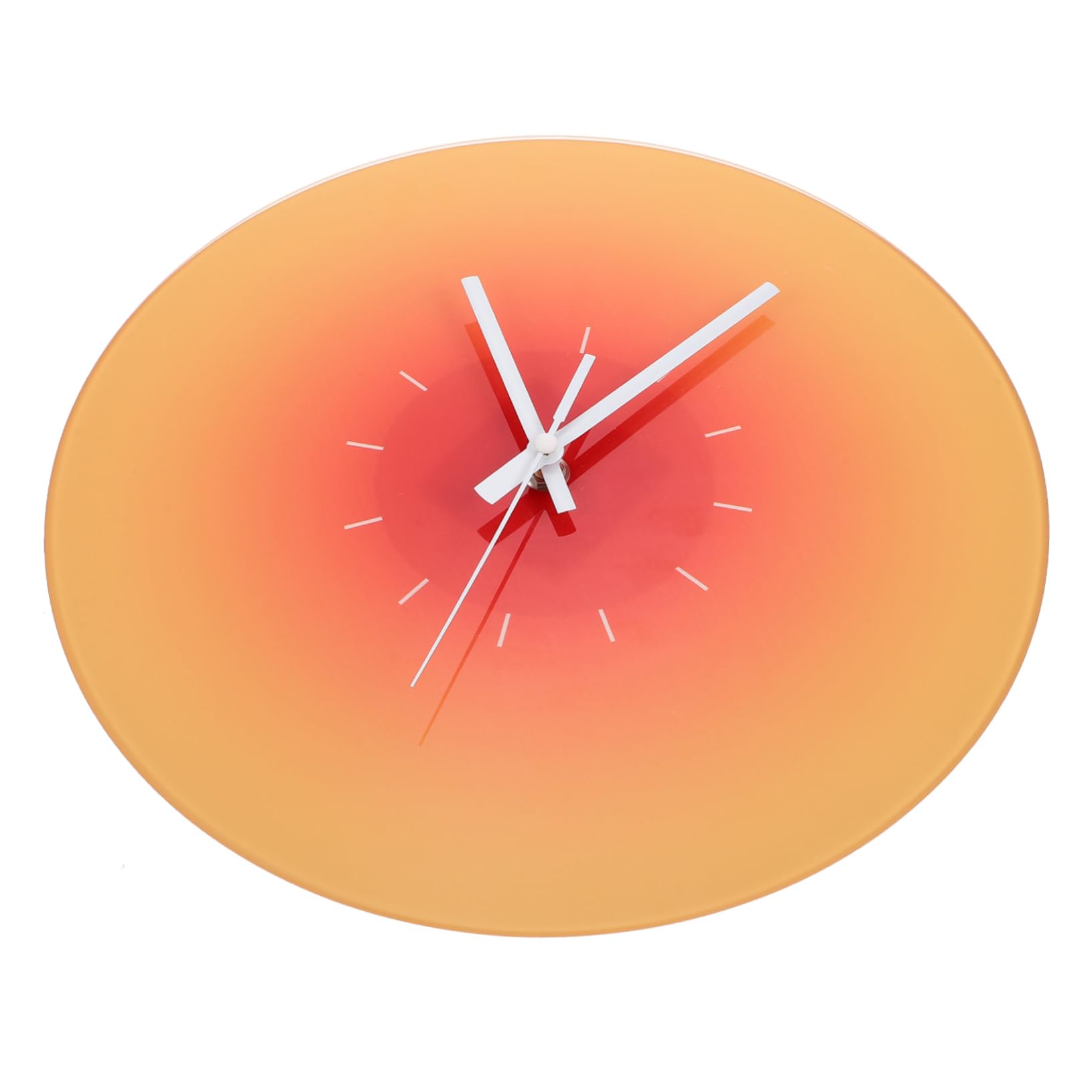 Horloge murale suspendue silencieuse en verre trempé au cadran dégradé