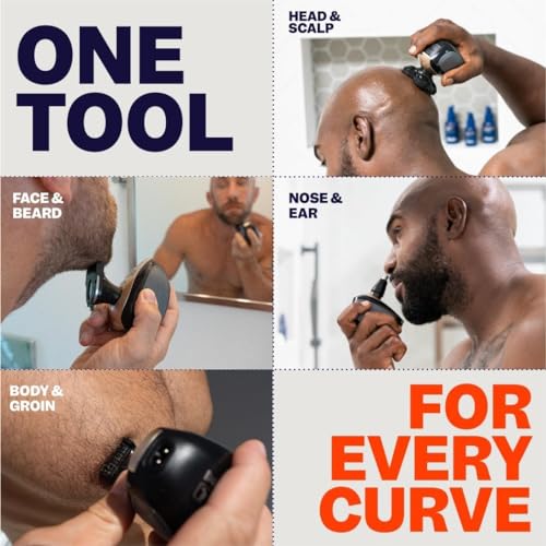 The-FlexSeries-Electric-Head-Hair-Shaver-Ultimate-Mens-Cordless-Rechargeable-WetDry-Skull-Bald-Head-Waterproof-Razor-with-Rotary-Blades-Clippers-Nose-Trimmer-Brush-Massager