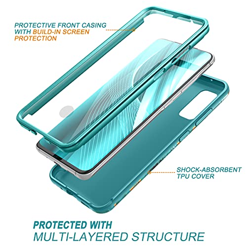 Suritch Phone Case For Samsung Galaxy S20 5G Case, Front Cover With Built-In Screen Protector Full-Body Protection Shockproof Tpu Bumper Protective Case For Girl Women Cute, Green Mandala #TOP2