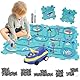 duoleey Auto Rennbahn Puzzle, 12pcs DIY-Puzzlebahn, Kreativ & Maritim, Blau, 2-5 Jahre