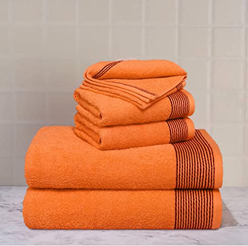 Belizzi Home 70665 100% Cotton Ultra Soft 6 Pack Towel Set, Contains 2 Bath Towels 28X55 Inchs thumb #1