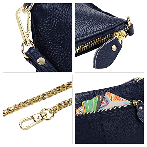 Image of Uromee Wristlet Wallet Clutch Purses for Women Genuine Leather Crossbody Bag Handbag with Detachable Shoulder Chain