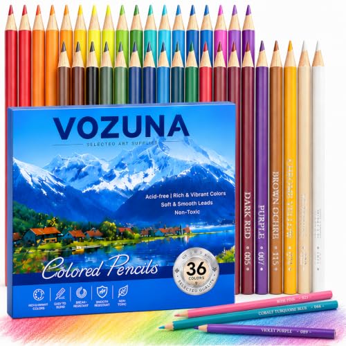 Colores vibrantes Vozuna 36 piezas para sombrear y colorear