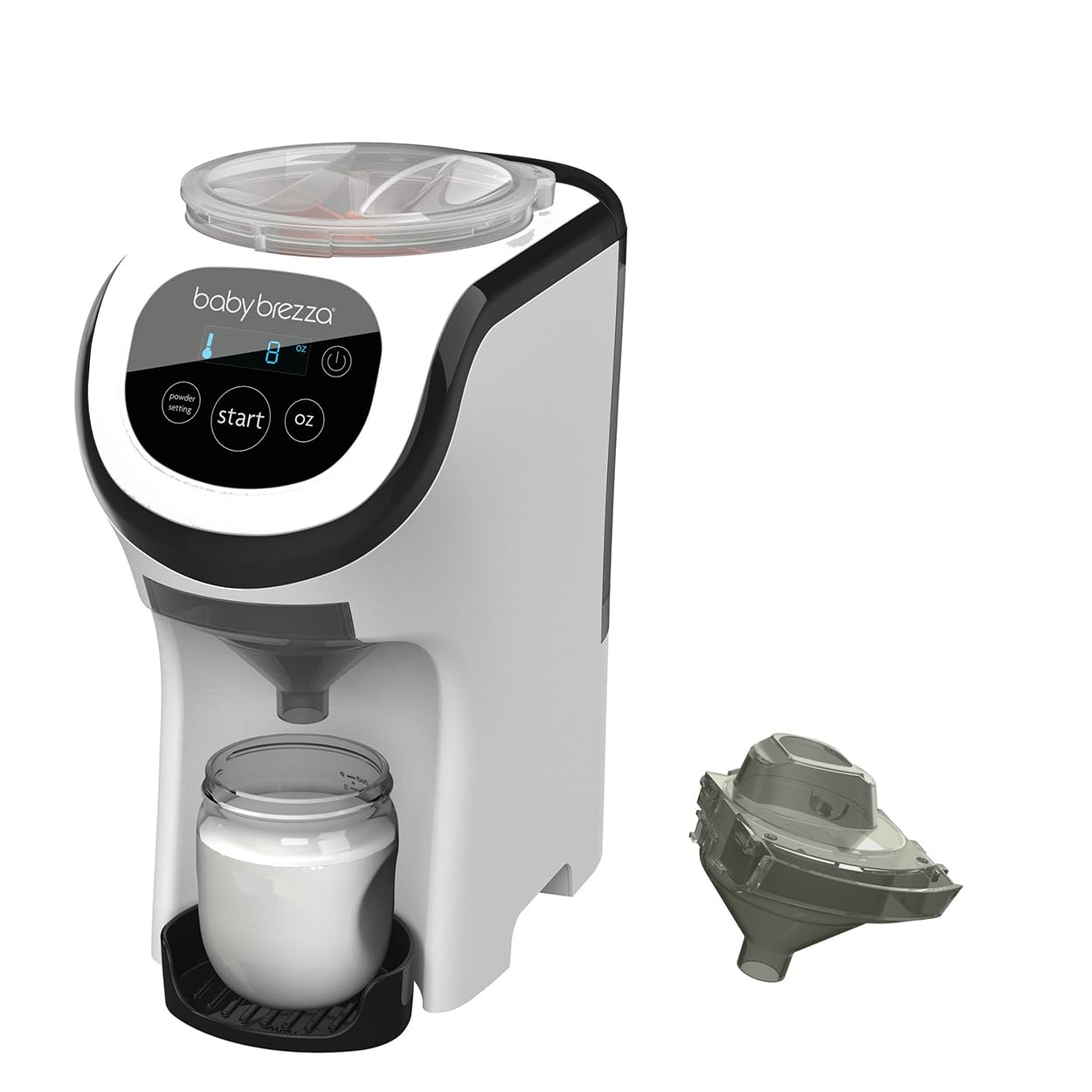 Baby Brezza Formula Pro Mini Bundle – Automatischer Milchzubereiter für Babynahrung inkl. extra Milchpulvertrichter – Hygienisch, leise & kompakt – Ideal für Zuhause & unterwegs