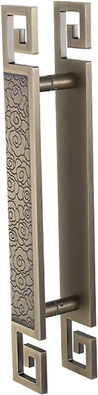 Poignée de porte d'entrée en aluminium noir mat de 40 à 150 cm pour entrée moderne