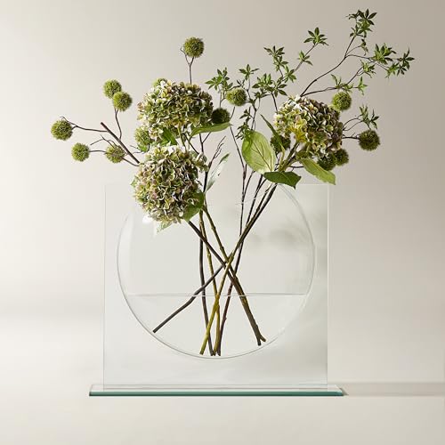 Z GALLERIE Clear Ellipse Vase for Centerpieces Home...